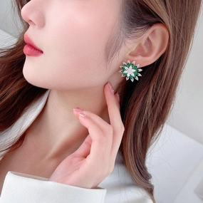 Sun Flower Temperament Earrings Female 