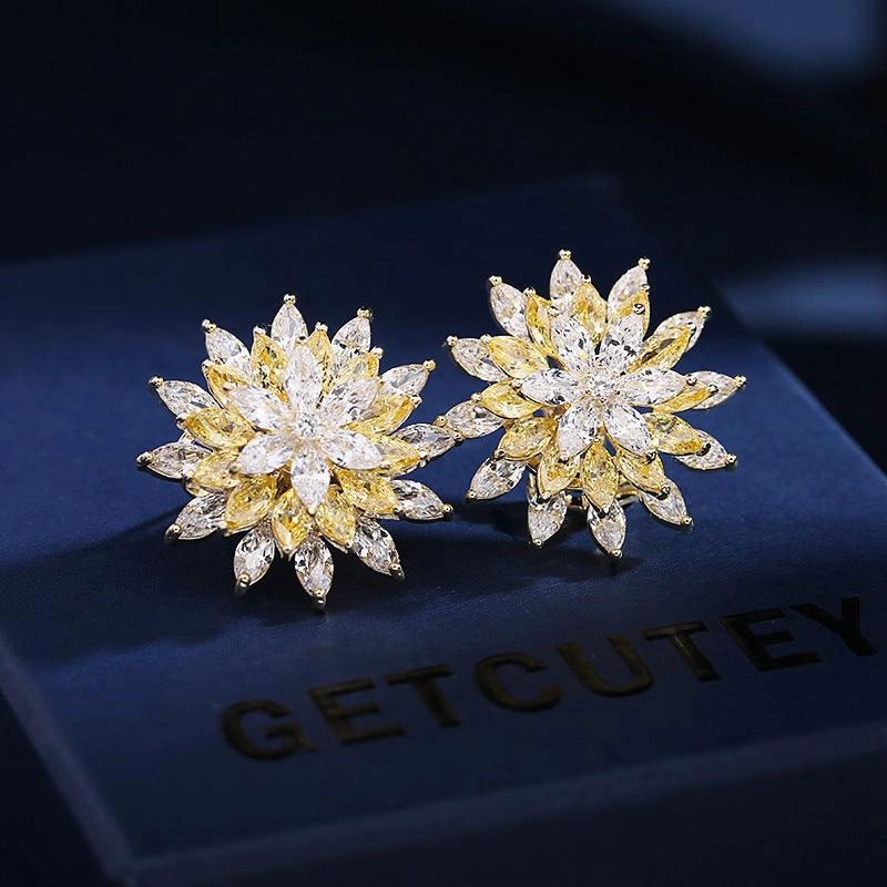 Sun Flower Temperament Earrings Female