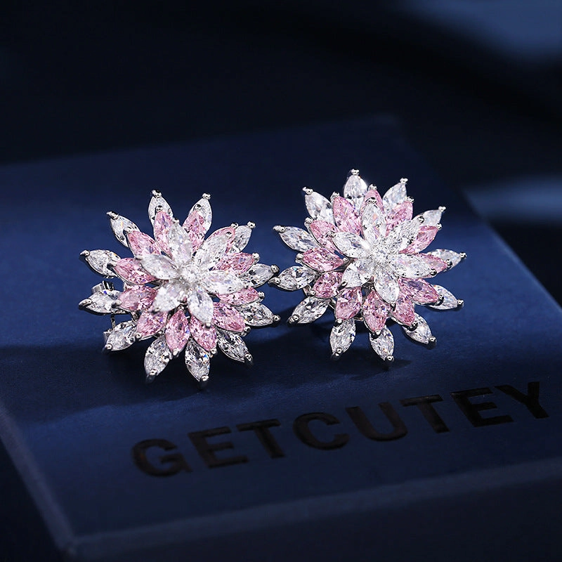 Sun Flower Temperament Earrings Female