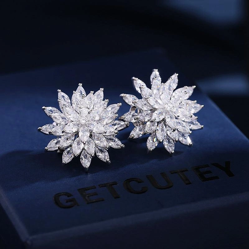 Sun Flower Temperament Earrings Female