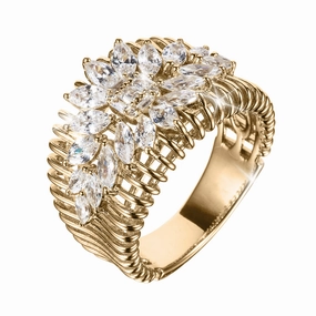 Sunburst Marquise Ladies Ring hand-chain-bracelet  