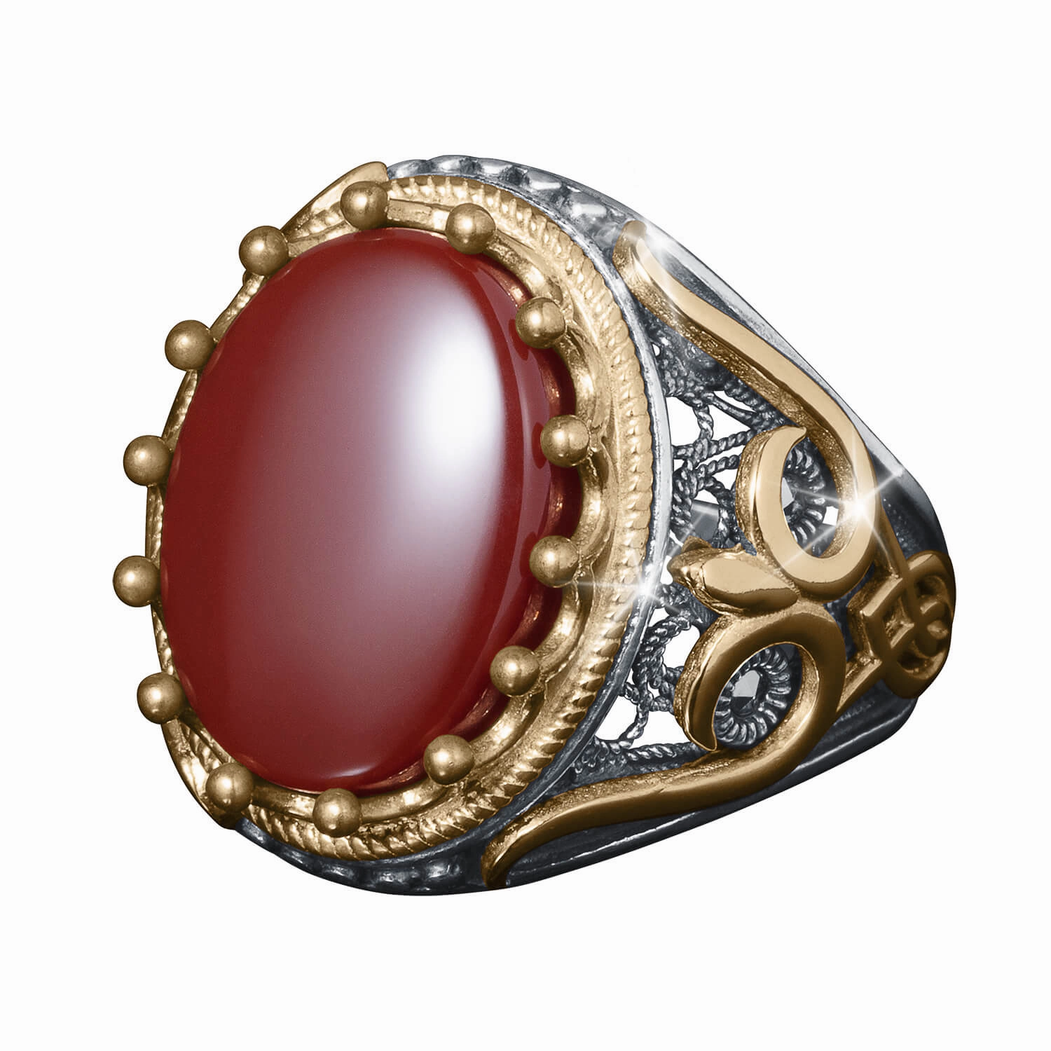 Sunset Carnelian Men's Ring 