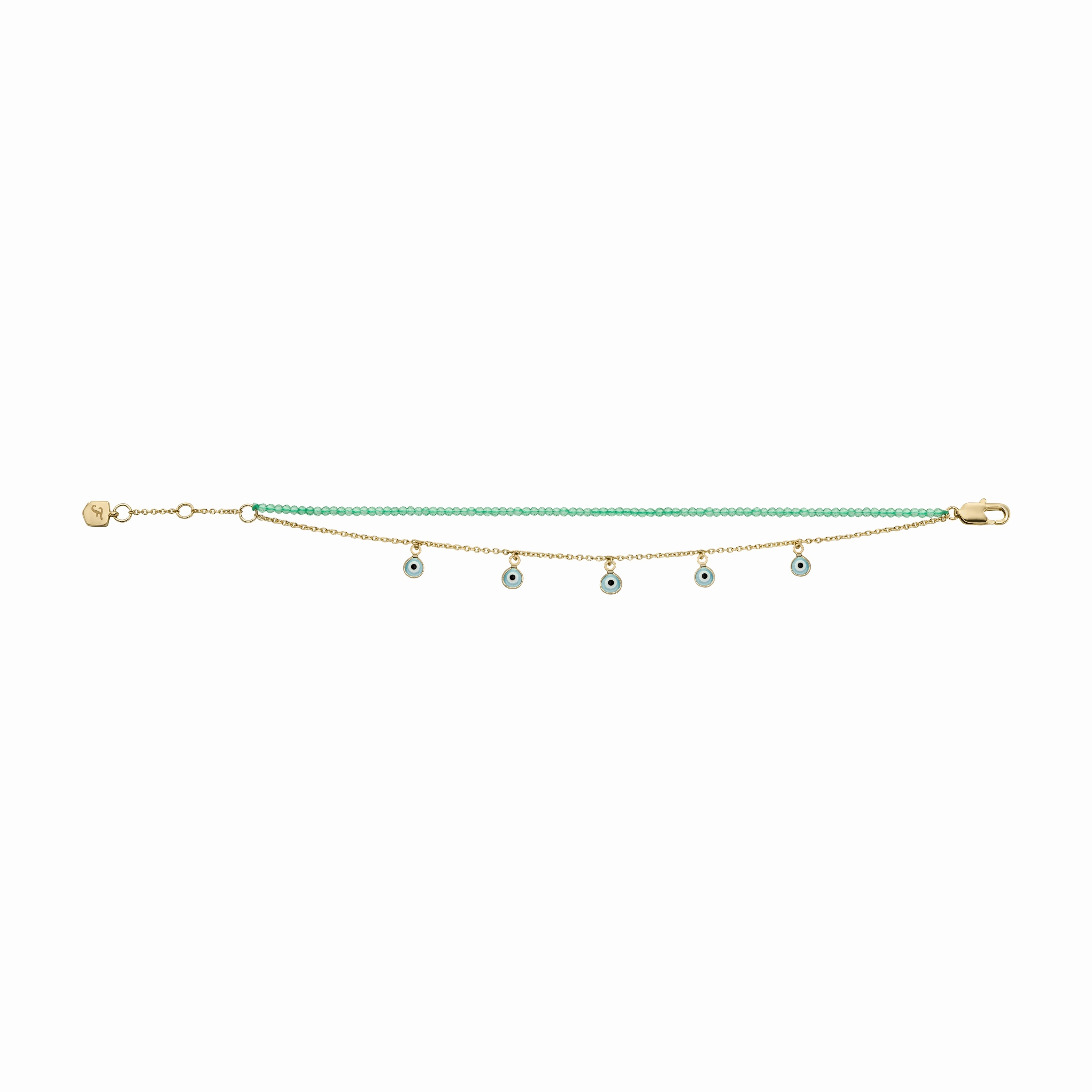 Sutton Evil Eye Brass Multi-Strand Bracelet