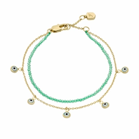 Sutton Evil Eye Brass Multi-Strand Bracelet fashion-jewelry  
