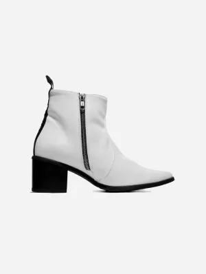 Swan Nr.1 Desserto® Kaktusleder Vegane Knöchelstiefel | Weiß