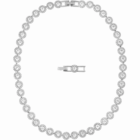 Swarovski Angelic Necklace White, Rhodium Plated fashion-jewelry  