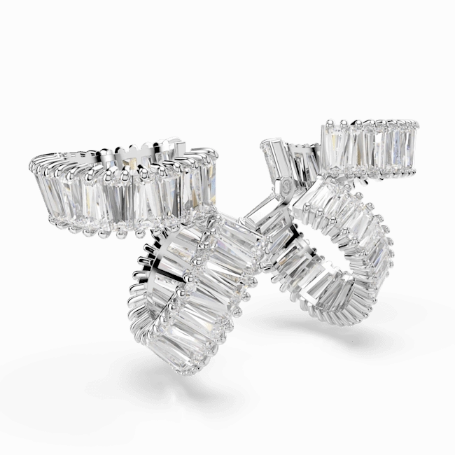 Swarovski Ariana Grande x Ear Cuffs Baguette cut White Rhodium plated
