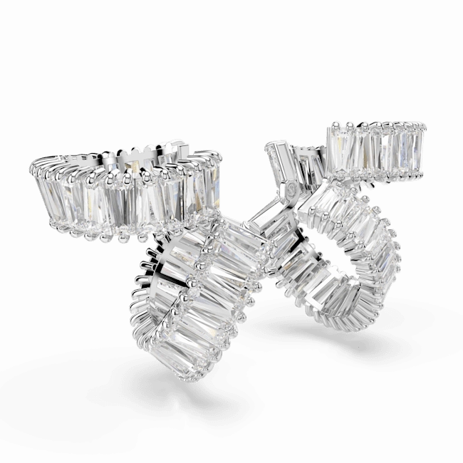 Swarovski Ariana Grande x Ear Cuffs Baguette cut White Rhodium plated