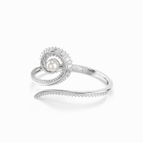 Swarovski Ariana Grande X Swarovski Bangle Crystal Pearl Baguette Cut White Rhodium Plated fashion-jewelry  