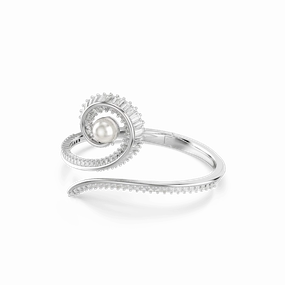 Swarovski Ariana Grande X Swarovski Bangle Crystal Pearl Baguette Cut White Rhodium Plated fashion-jewelry  