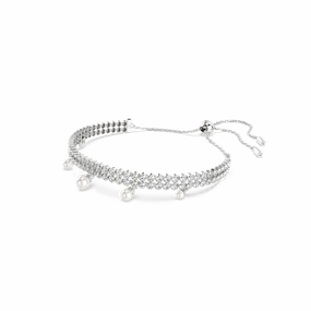 Swarovski Ariana Grande X Swarovski Bracelet Crystal Pearl Round Cut White Rhodium Plated fashion-jewelry  