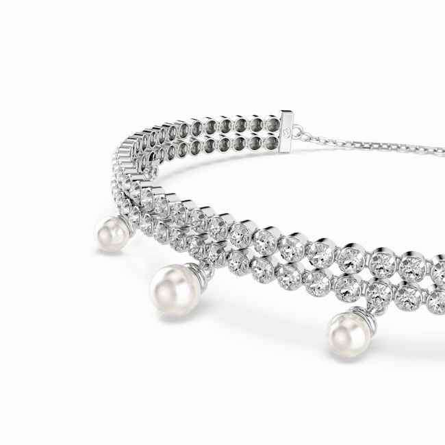 Swarovski Ariana Grande X Swarovski Bracelet Crystal Pearl Round Cut White Rhodium Plated