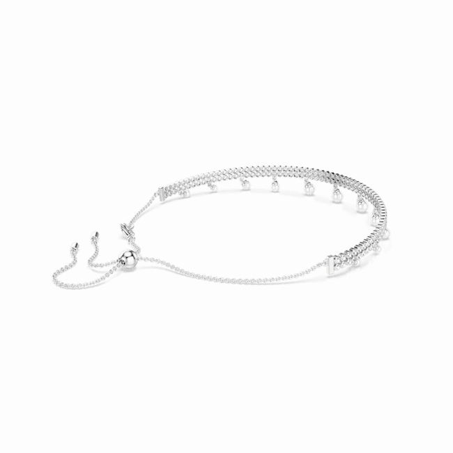 Swarovski Ariana Grande X Swarovski Choker Crystal Pearl Round Cut White Rhodium Plated
