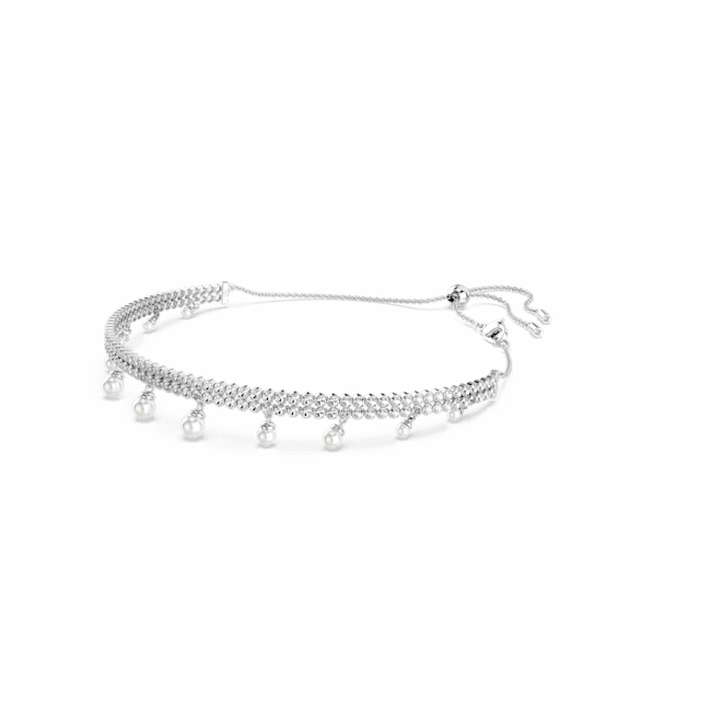 Swarovski Ariana Grande X Swarovski Choker Crystal Pearl Round Cut White Rhodium Plated fashion-jewelry  