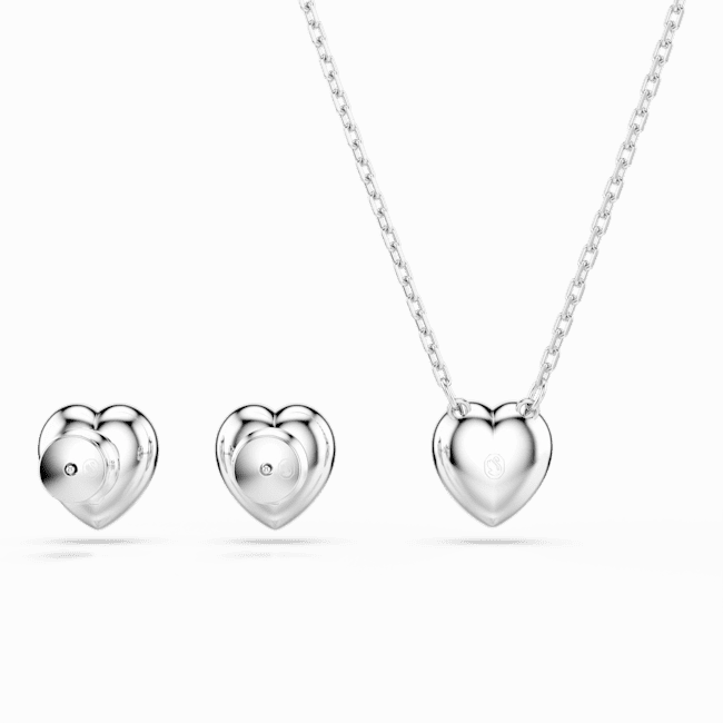 Swarovski Ariana Grande X Swarovski Set Mixed Cuts Heart White Rhodium Plated