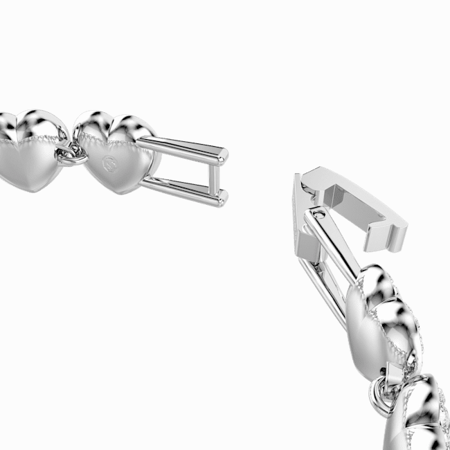 Swarovski Ariana Grande X Swarovski Tennis Bracelet Mixed Cuts Heart White Rhodium Plated