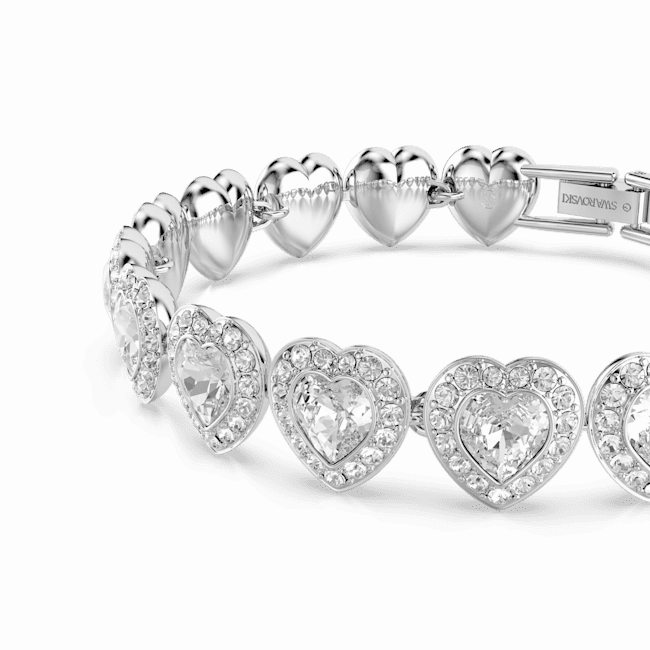 Swarovski Ariana Grande X Swarovski Tennis Bracelet Mixed Cuts Heart White Rhodium Plated