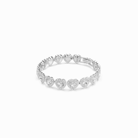 Swarovski Ariana Grande X Swarovski Tennis Bracelet Mixed Cuts Heart White Rhodium Plated fashion-jewelry  