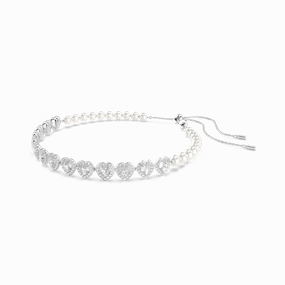 Swarovski Ariana Grande X Swarovski Tennis Choker Mixed Cuts Heart White Rhodium Plated fashion-jewelry  