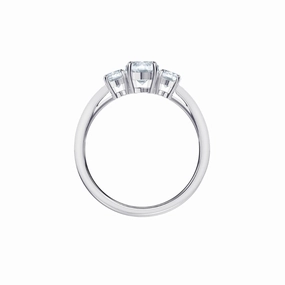 Swarovski Attract Trilogy Round Ring White, Rhodium Plated fashion-jewelry  
