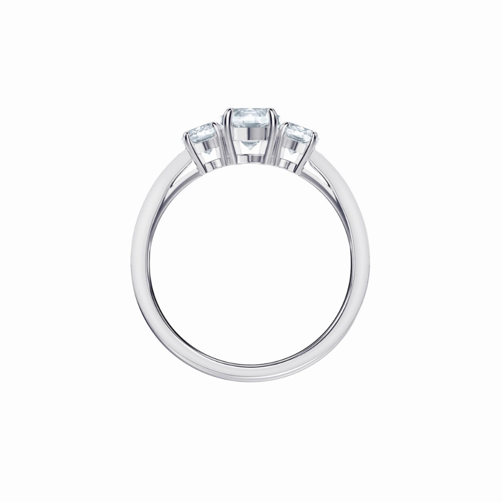 Swarovski Attract Trilogy Round Ring White, Rhodium Plated fashion-jewelry  