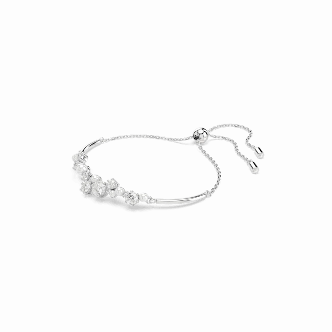 Swarovski Constella Bangle Crystal Pearl Round Cuts White Rhodium Plated