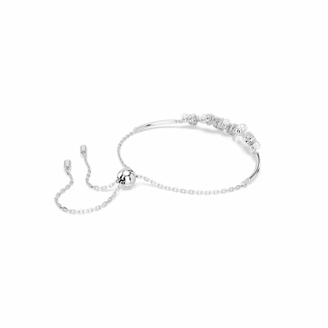 Swarovski Constella Bangle Crystal Pearl Round Cuts White Rhodium Plated