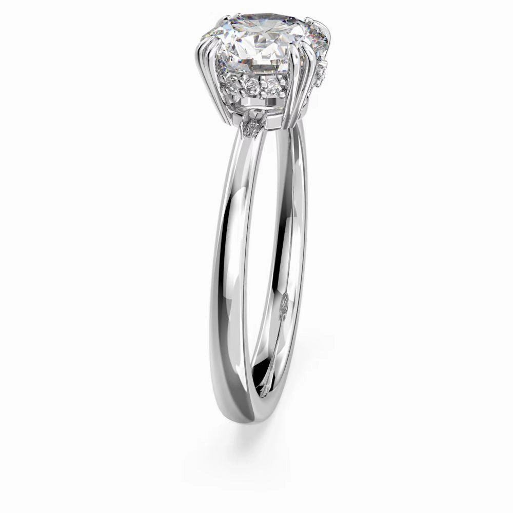 Swarovski Constella Cocktail Ring Princess cut White Rhodium plated  58