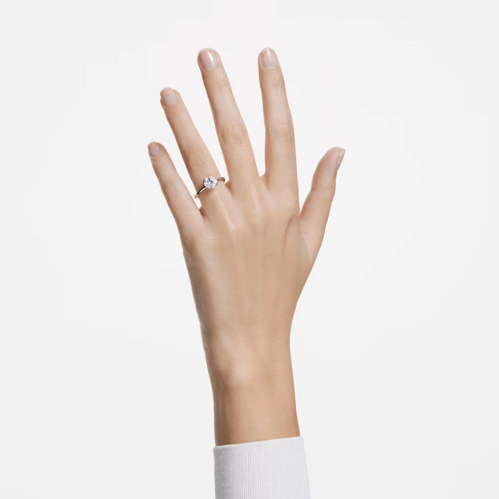 Swarovski Constella Cocktail Ring Princess cut White Rhodium plated  58