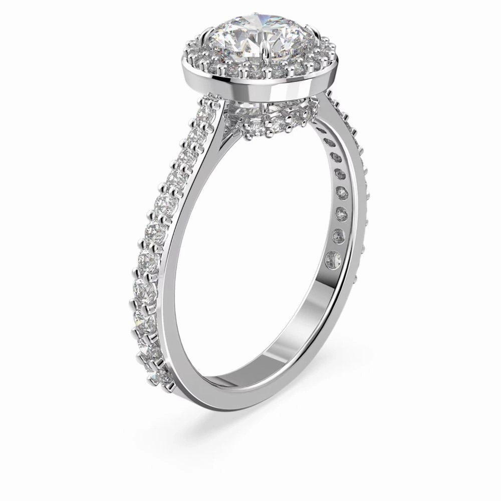 Swarovski Constella Cocktail Ring Round cut Pav White Rhodium plated  50 fashion-jewelry  
