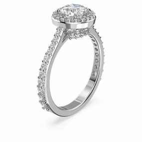 Swarovski Constella Cocktail Ring Round cut Pav White Rhodium plated  50 fashion-jewelry  