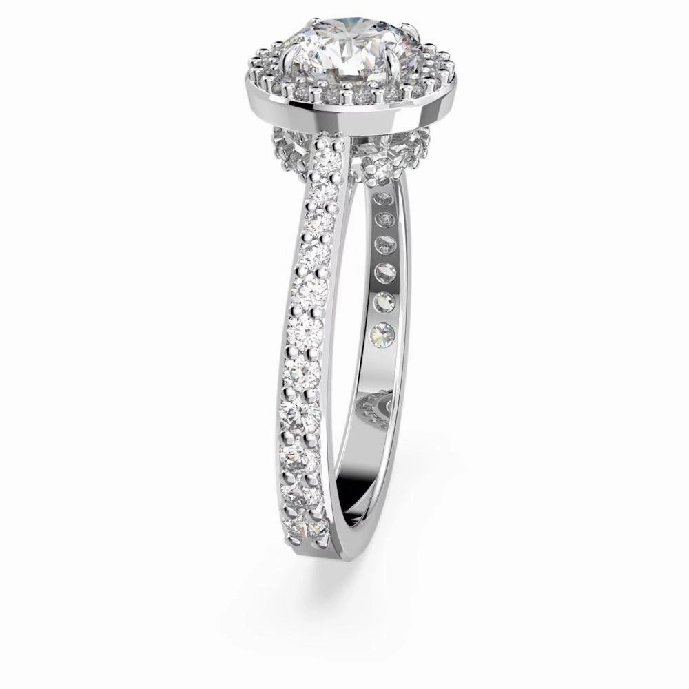 Swarovski Constella Cocktail Ring Round cut Pav White Rhodium plated  50