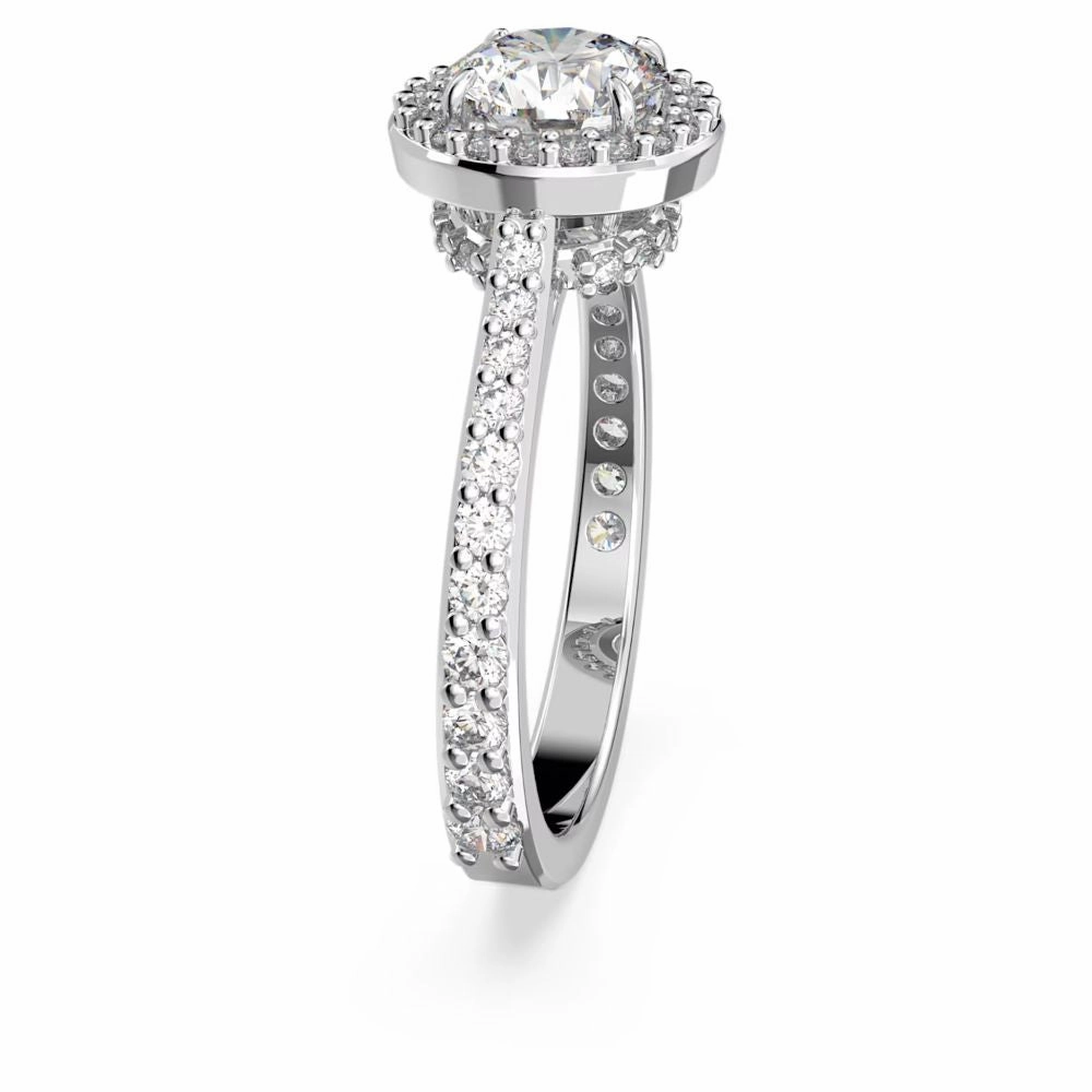 Swarovski Constella Cocktail Ring Round cut Pav White Rhodium plated  55