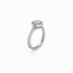 Swarovski Constella cocktail Ring Round cut, Pave, White, Rhodium plated, 52 fashion-jewelry  