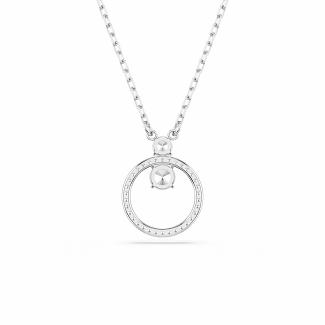 Swarovski Constella necklace pendant Pave, Round cut, White, Rose gold-tone plated