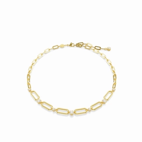 Swarovski Constella Necklace White, Gold-tone plated fashion-jewelry  