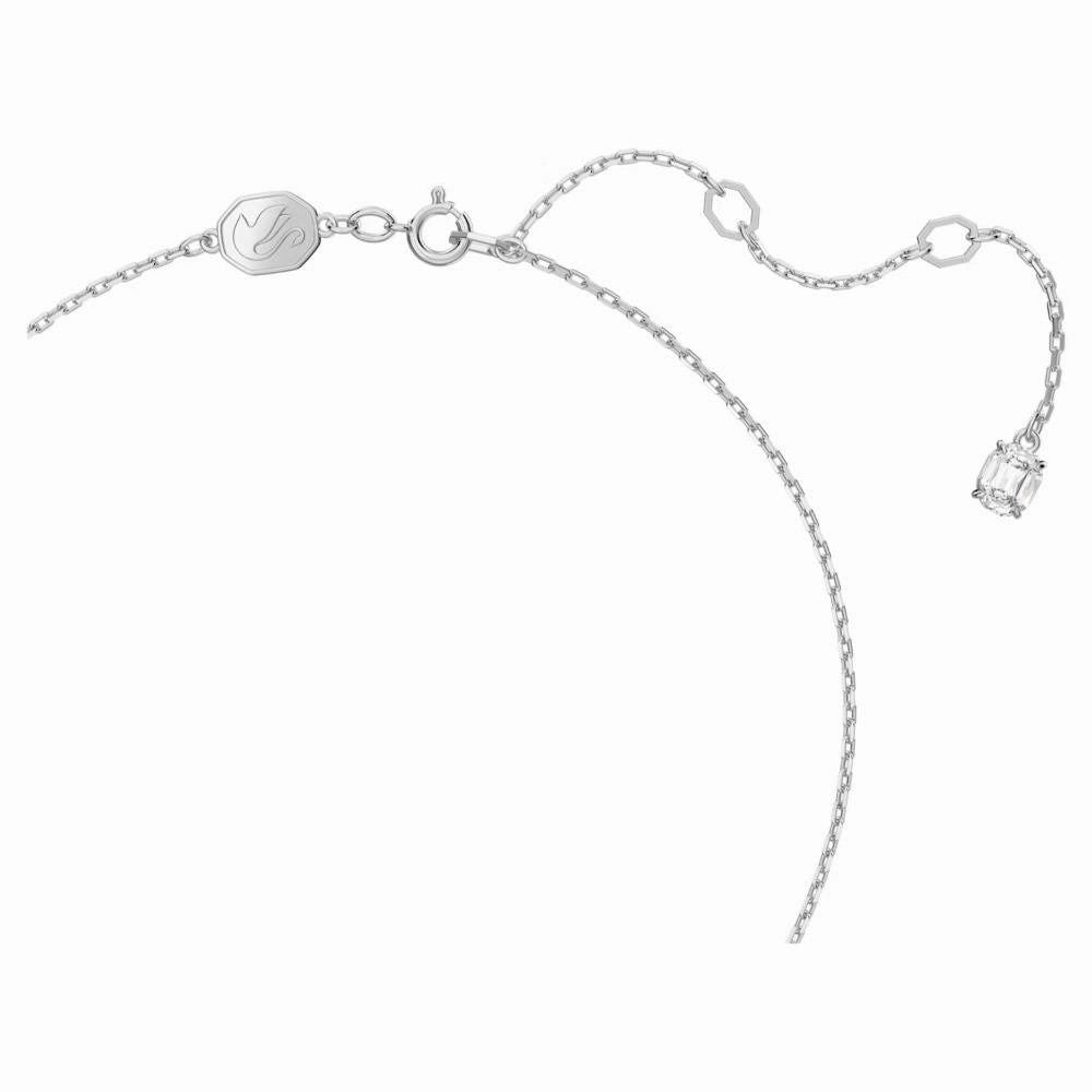 Swarovski Constella Necklace with pendant Round cut Pav White Rhodium plated  38cm x 44 CM