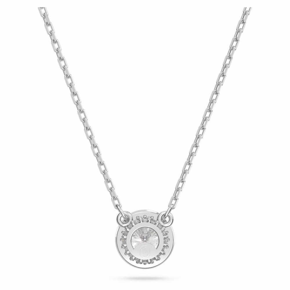 Swarovski Constella Necklace with pendant Round cut Pav White Rhodium plated  38cm x 44 CM