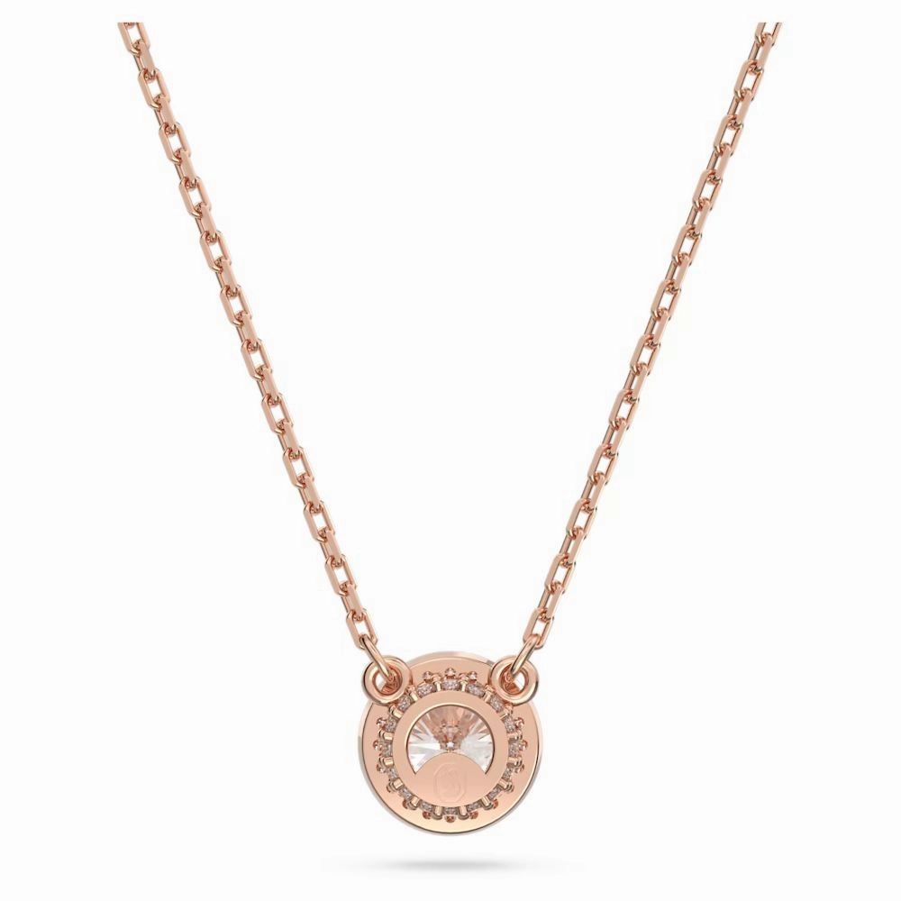 Swarovski Constella Necklace with pendant Round cut Pav White Rose gold-tone plated  38cm x 44 CM
