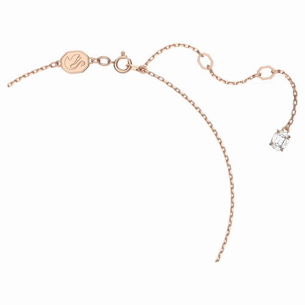 Swarovski Constella Necklace with pendant Round cut Pav White Rose gold-tone plated  38cm x 44 CM