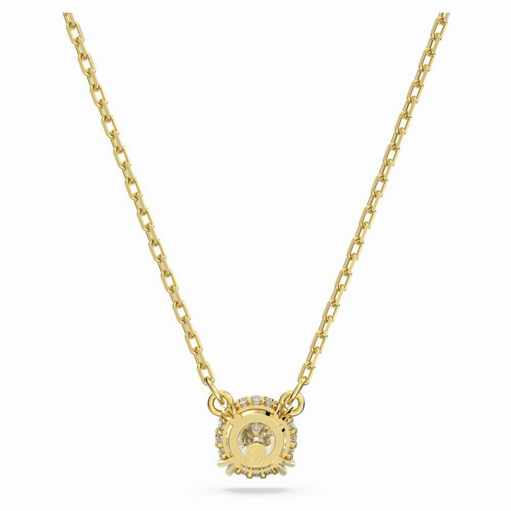Swarovski Constella Necklace with pendant Round cut White Gold-tone plated  38cm x 42 CM