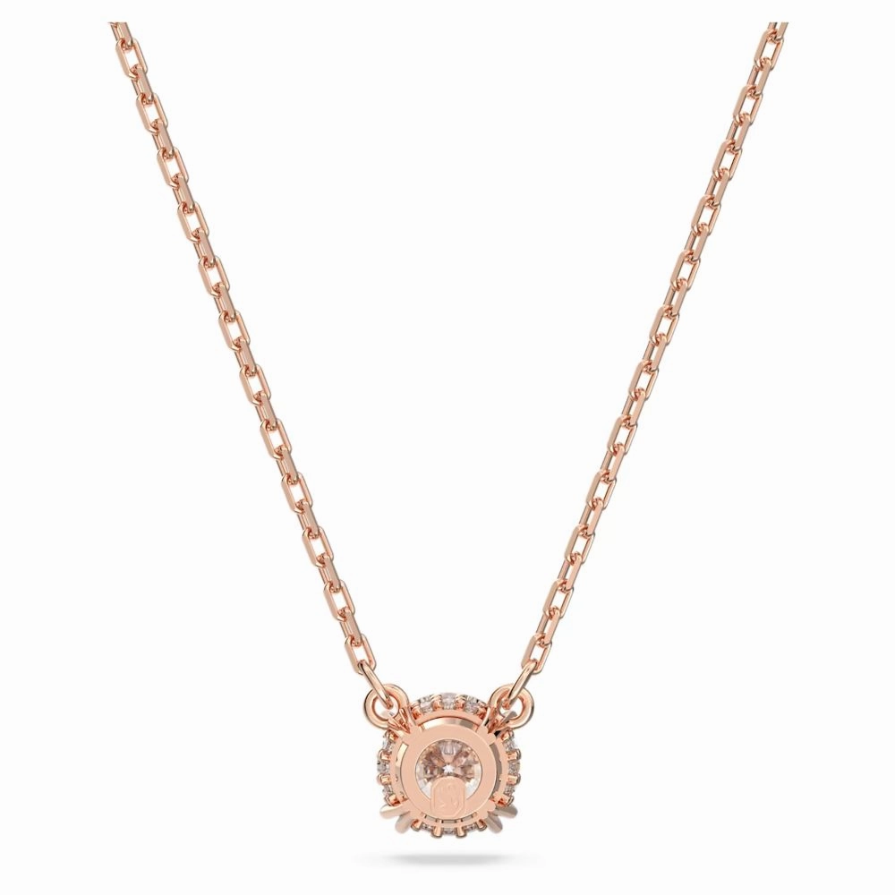 Swarovski Constella Necklace with Pendant Round cut White Rose gold-tone plated  38cm x 42 CM