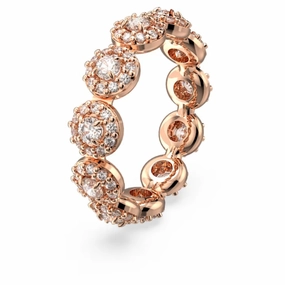 Swarovski Constella Ring Round Cut Pav White Rose Gold-Tone Plated Size :55 fashion-jewelry  