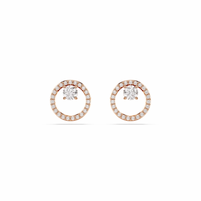 Swarovski Constella Stud Earrings Round Cut 