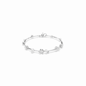 Swarovski Constella Tennis Bracelet Crystal Pearl Round Cuts White Rhodium Plated fashion-jewelry  