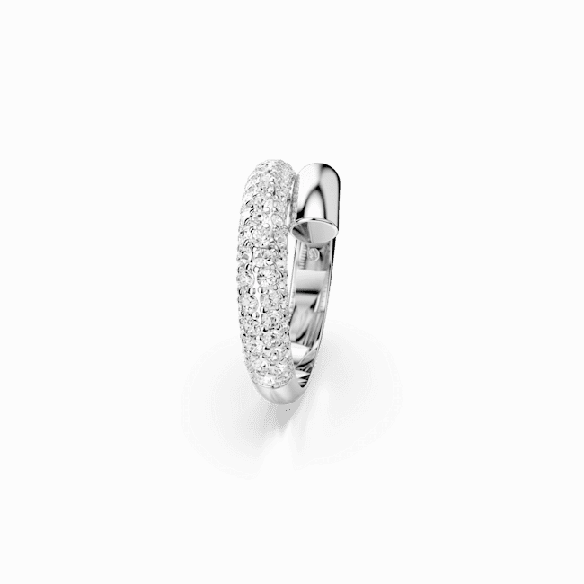 Swarovski Dextera Band Ring White, Rhodium plated
