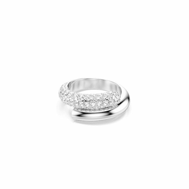 Swarovski Dextera Band Ring White, Rhodium plated