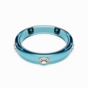 Swarovski Dulcis Bangle Octagon Cut Blue Gold-Tone Plated fashion-jewelry  