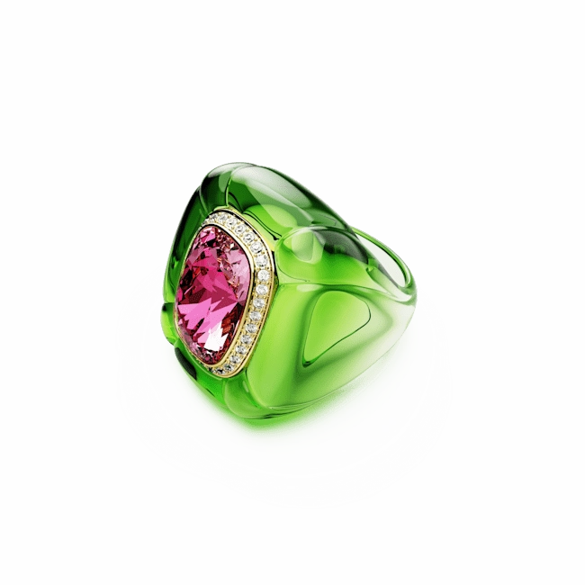 Swarovski Dulcis cocktail Ring Cushion cut Pav Multicolored Size 55