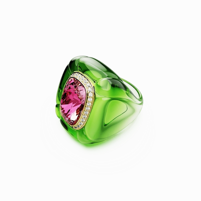 Swarovski Dulcis cocktail Ring Cushion cut Pav Multicolored Size 58